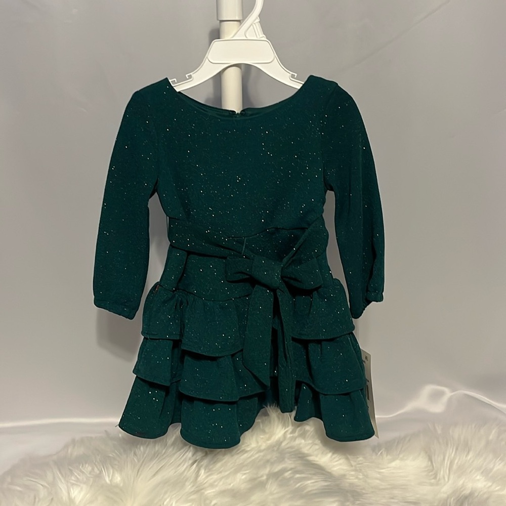 Rare Edition Little Girls Glitter-Knit Fit Flare Dress